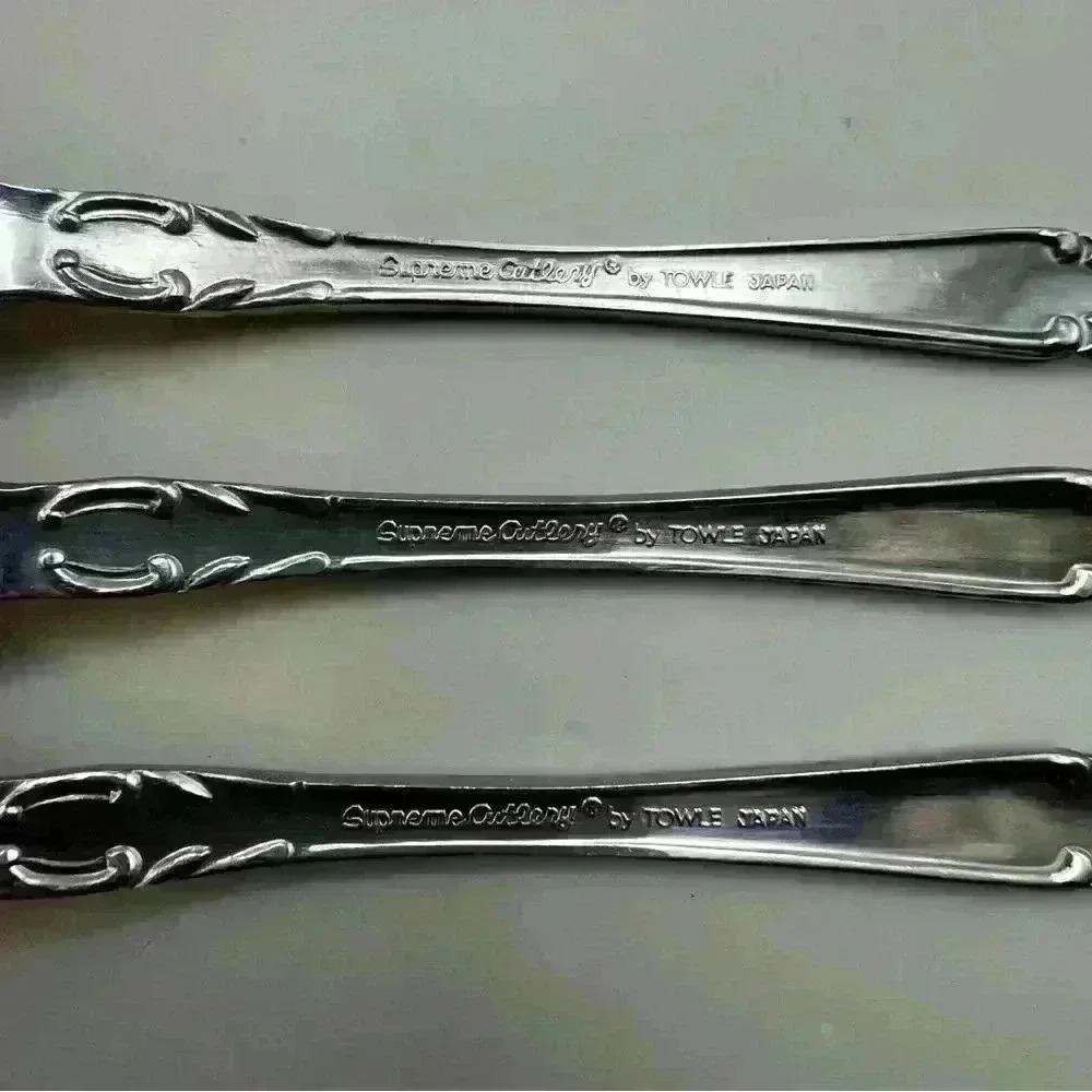 Set Of 3 Towle Supreme Cutlery 5.5” Winter Rose Cocktail/Seafood Fork Stainless - Picture 5 of 6
